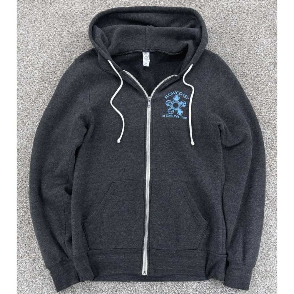 Slow Coast Full-Zip Graphic‎ Hoodie Size M Alternative Earth Organics West Coast